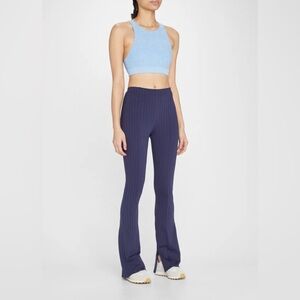 Alo High-Waist Pinstripe Zip It Flare Legging